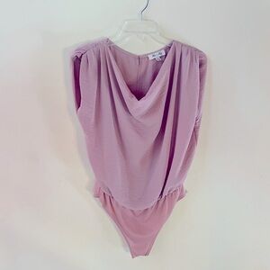 She + Sky Size Large Blush Pink Sleeveless Women’s Body Suit